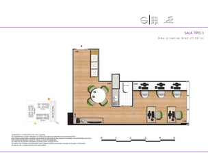 SALA TIPO 1
Á re a p r i va t i va to ta l : 2 7 , 4 6 m 2
 
