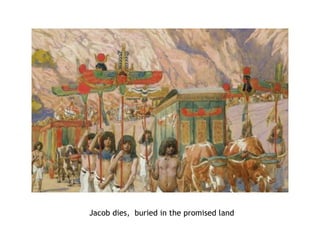 Cruciformity in the life of Joseph
• Young Joseph may have been
– naïve in sharing his dreams
– undiplomatic in how he gave a bad report on His brothers
– Wearing the favored multicolored coat when checking on them
may have been unwise.
• An older Joseph learned patience, grace and to lean on
the sovereignty of God
– Gen 50: 20 You intended to harm me, but God intended it for
good to accomplish what is now being done, the saving of many
lives. 21 So then, don’t be afraid. I will provide for you and
your children.” And he reassured them and spoke kindly to
them.
 