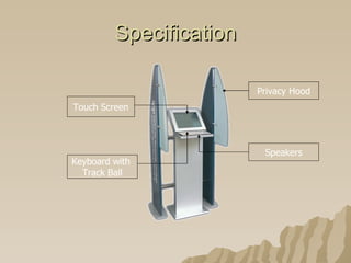 Specification Touch Screen Privacy Hood Speakers Keyboard with  Track Ball 