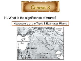 11. What is the significance of Ararat?
Headwaters of the Tigris & Euphrates Rivers
 