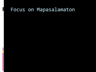 Focus on Mapasalamaton
 