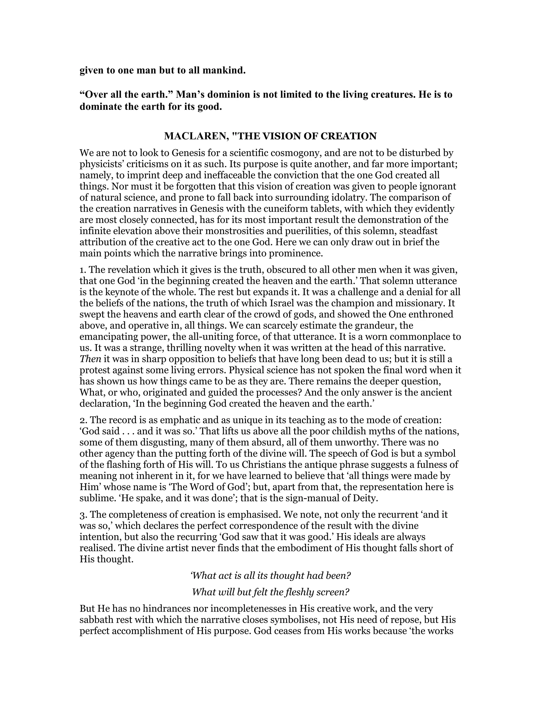 Genesis 1 commentary