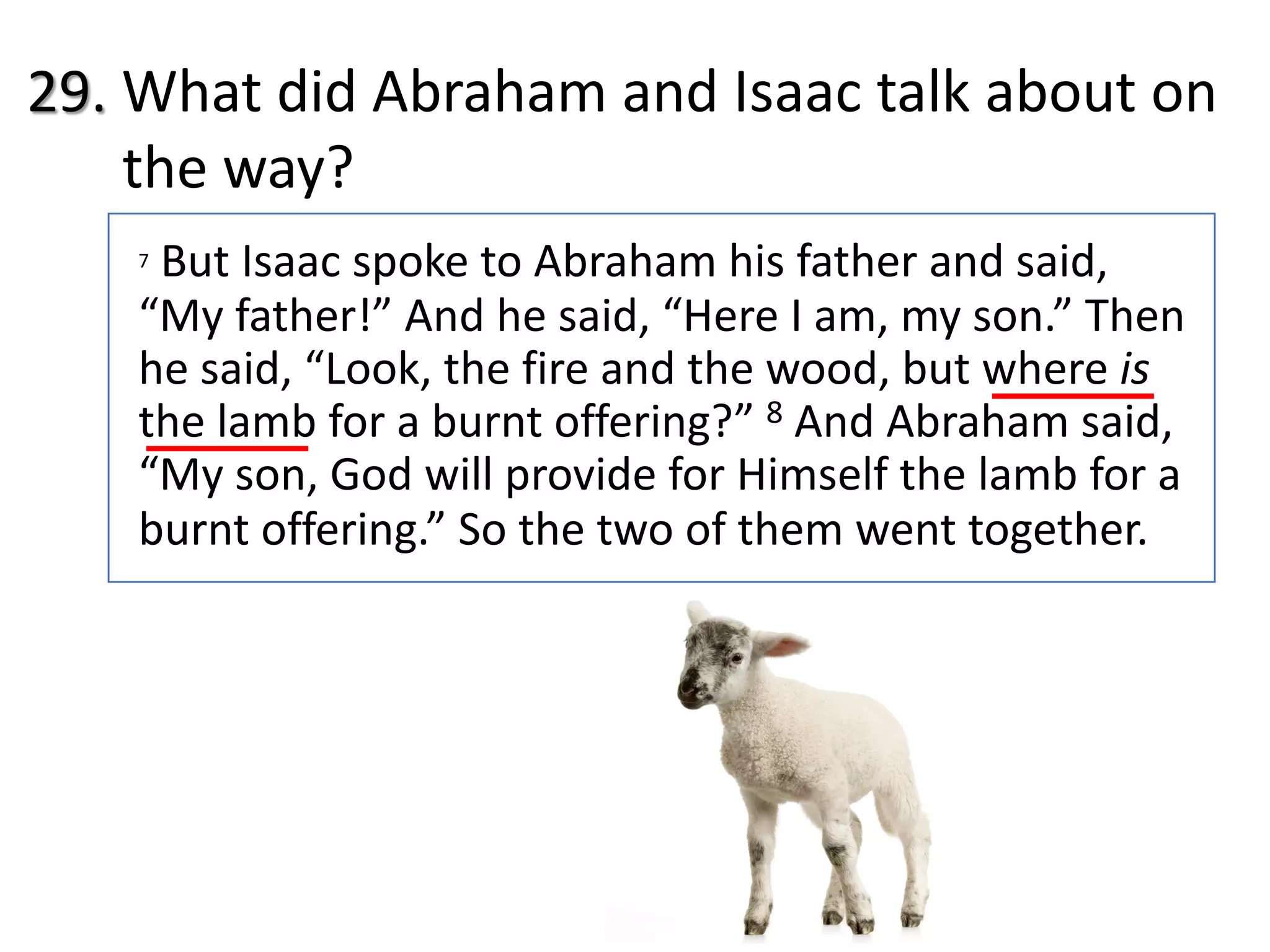 Abraham's Offering of Isaac - Genesis 22 | PDF