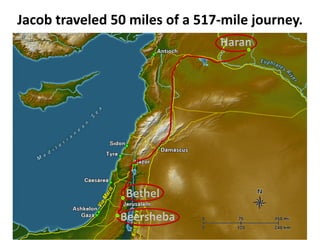 Jacob traveled 50 miles of a 517-mile journey.
 
