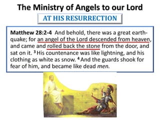 AT HIS RESURRECTION
The Ministry of Angels to our Lord
 