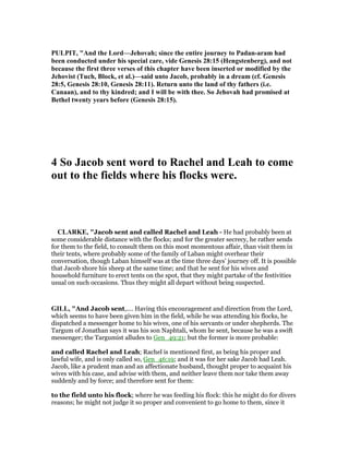 Genesis 31 commentary | PDF