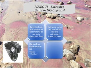 IGNEOUS - Extrusive
Little or NO Crystals!
 