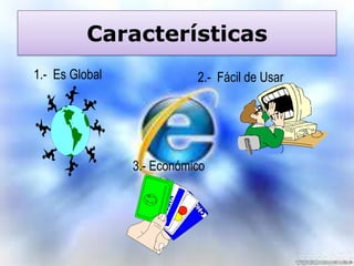 Características
1.- Es Global

2.- Fácil de Usar

3.- Económico

 