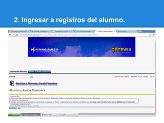 2. Ingresar a registros del alumno.
 