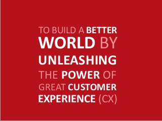 © 2013, Genesys Telecommunications Laboratories, Inc. All rights reserved.
1
TO BUILD A BETTER
WORLD BY
UNLEASHING
THE POWER OF
GREAT CUSTOMER
EXPERIENCE (CX)
 