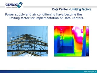 Power supply and air conditioning have become the limiting factor for implementation of Data Centers. Data Center  - Limiting Factors Picture: Knürr 