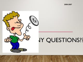 ANY QUESTIONS??
2006-2007
 