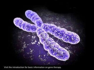 Visit the introduction for basic information on gene therapy. 