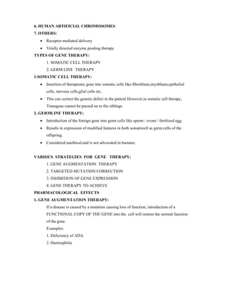 GENE THERAPY AND ITS APPLICATION | PDF