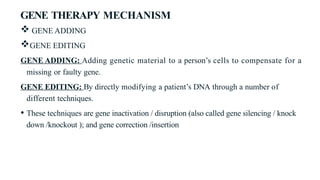DETAILED STUDY OF GENE THERAPY TECHNIQUES , APPLICATION AND ...