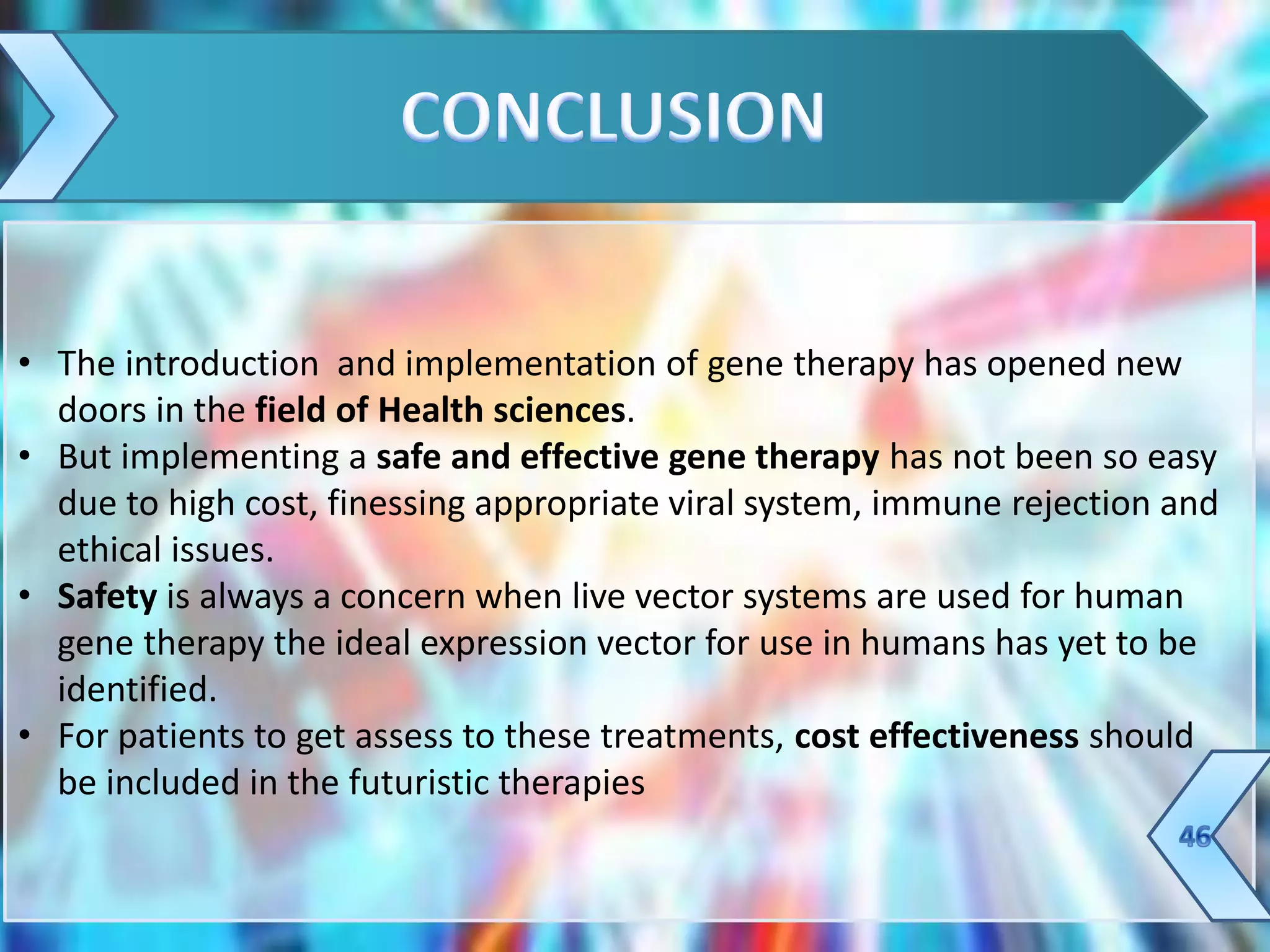 Gene therapy - current status and future perspective | PPTX