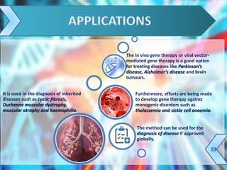 Gene therapy - current status and future perspective | PPTX