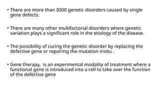 GENE THERAPY IN GENETIC DISORDERS LUKE SCID | PPTX