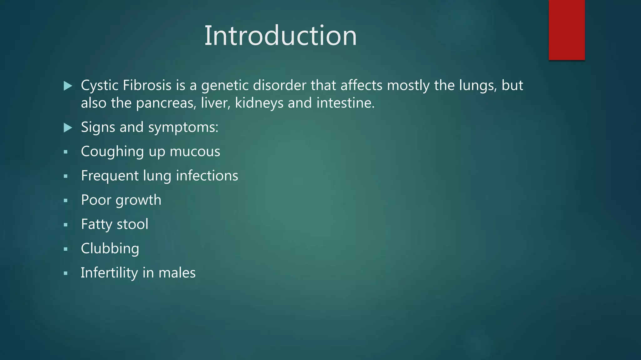 Gene therapy for the treatment of cystic fibrosis | PPTX