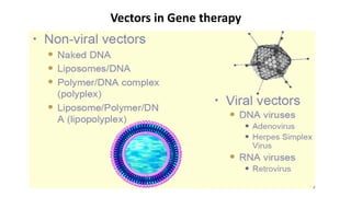 Vectors in Gene therapy
 