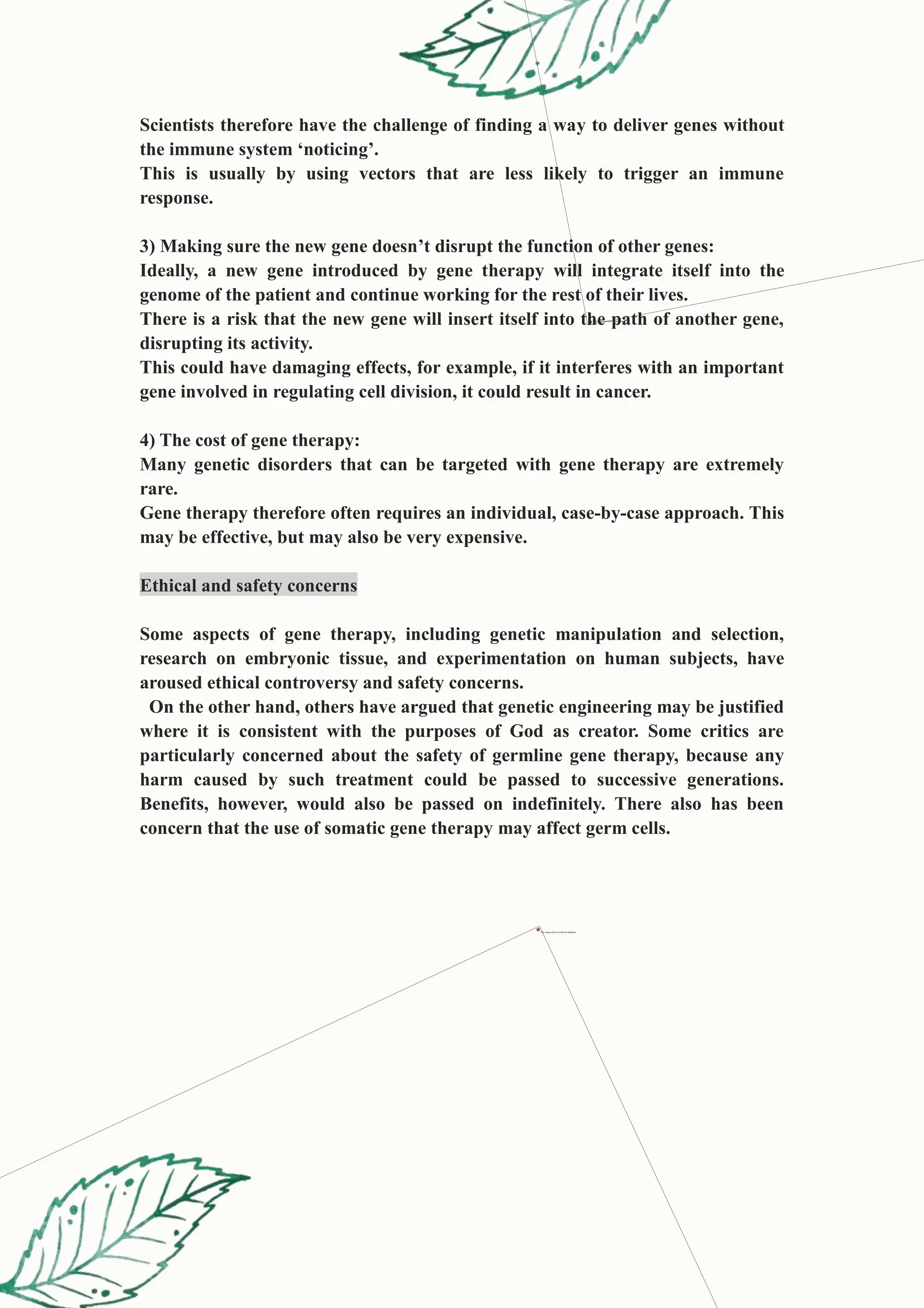 gene therapy notes: introduction, working , types | DOCX