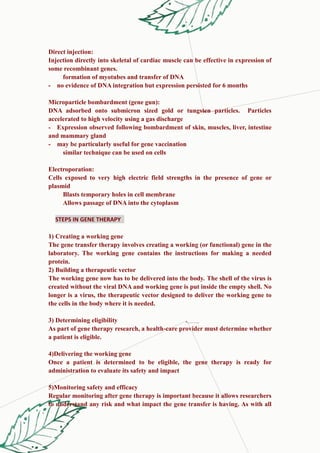 gene therapy notes: introduction, working , types | DOCX