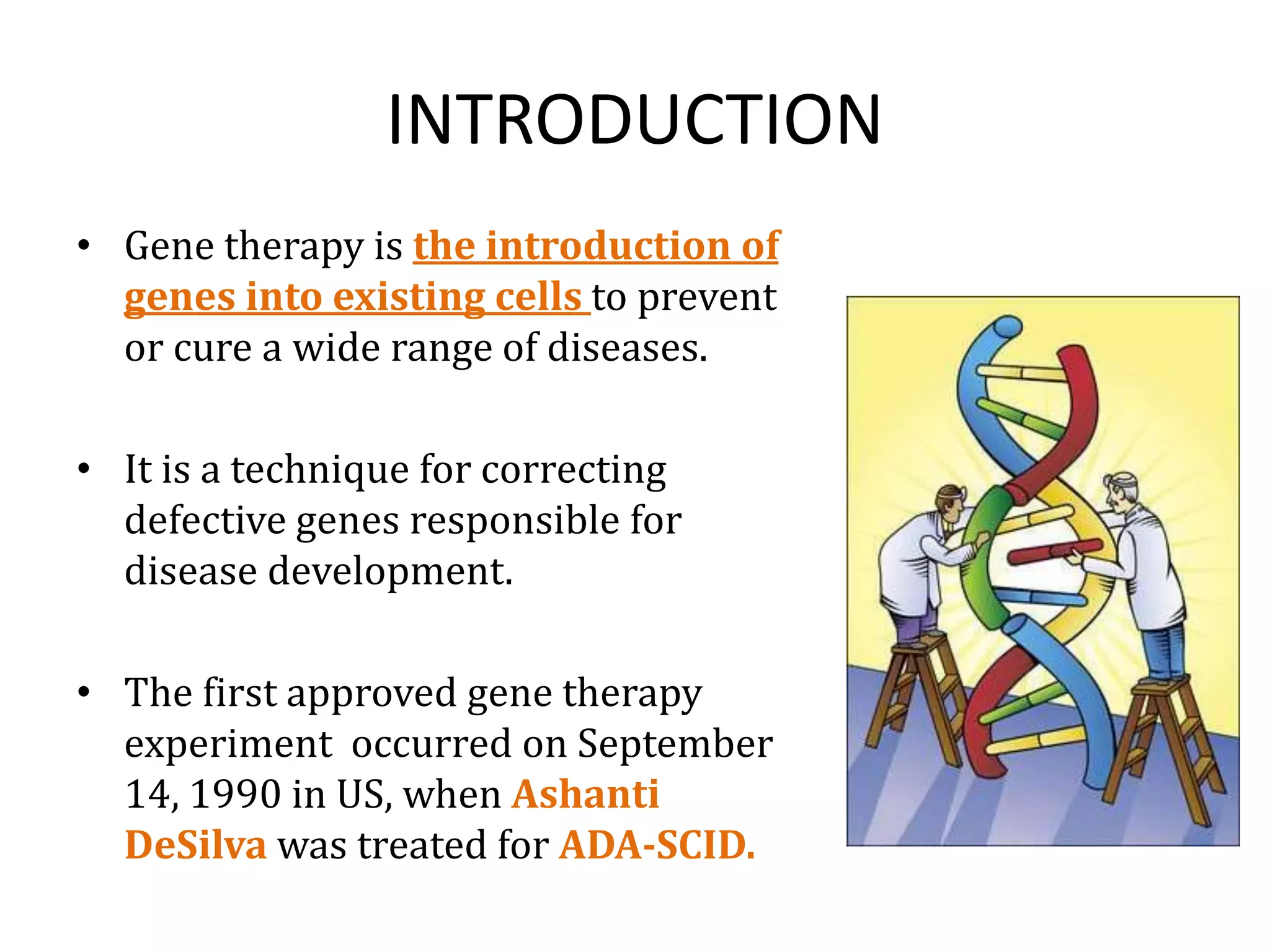 Gene therapy ppt | PPTX | Genetics | Science