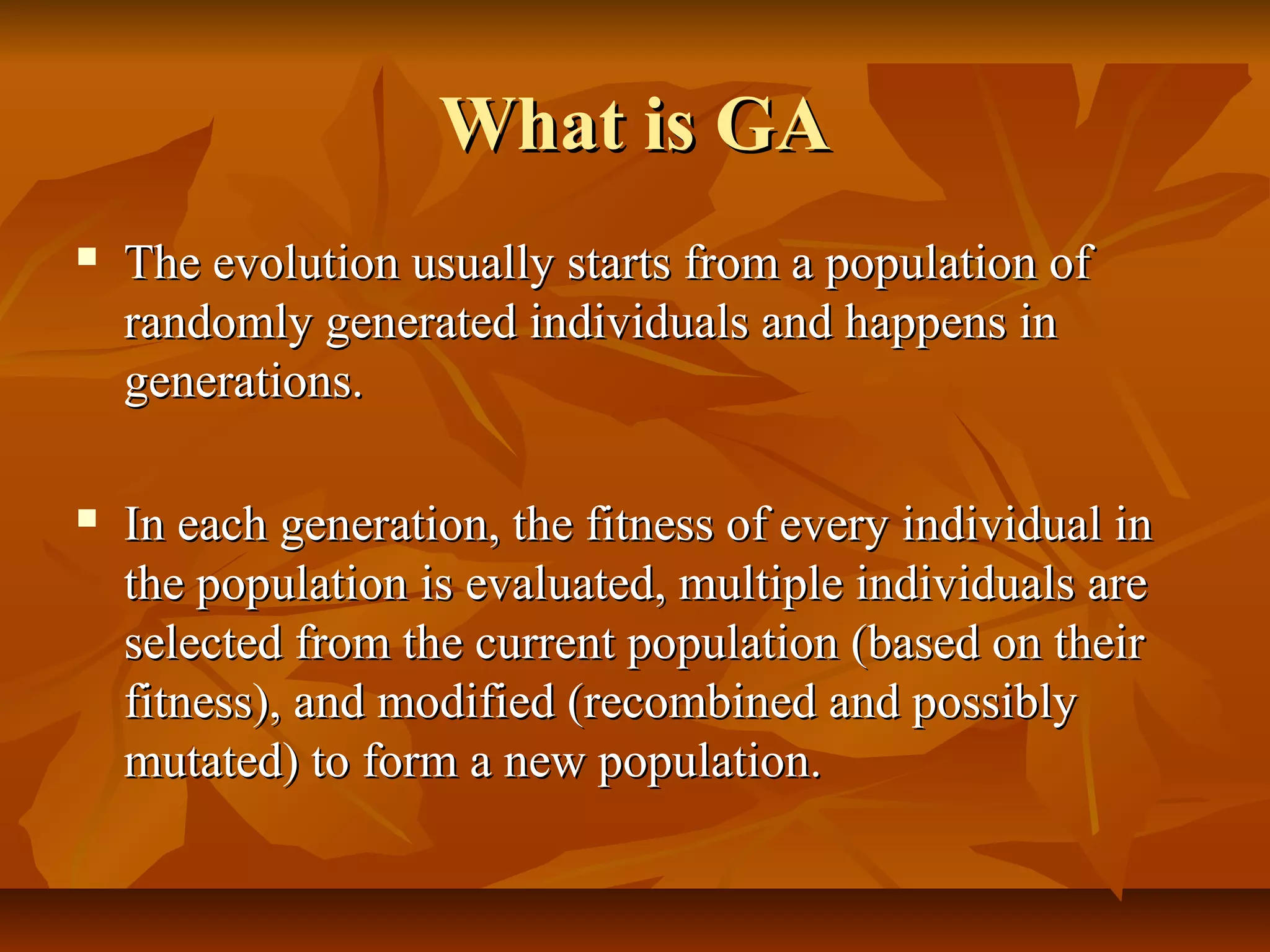 Genetic algorithms | PPT