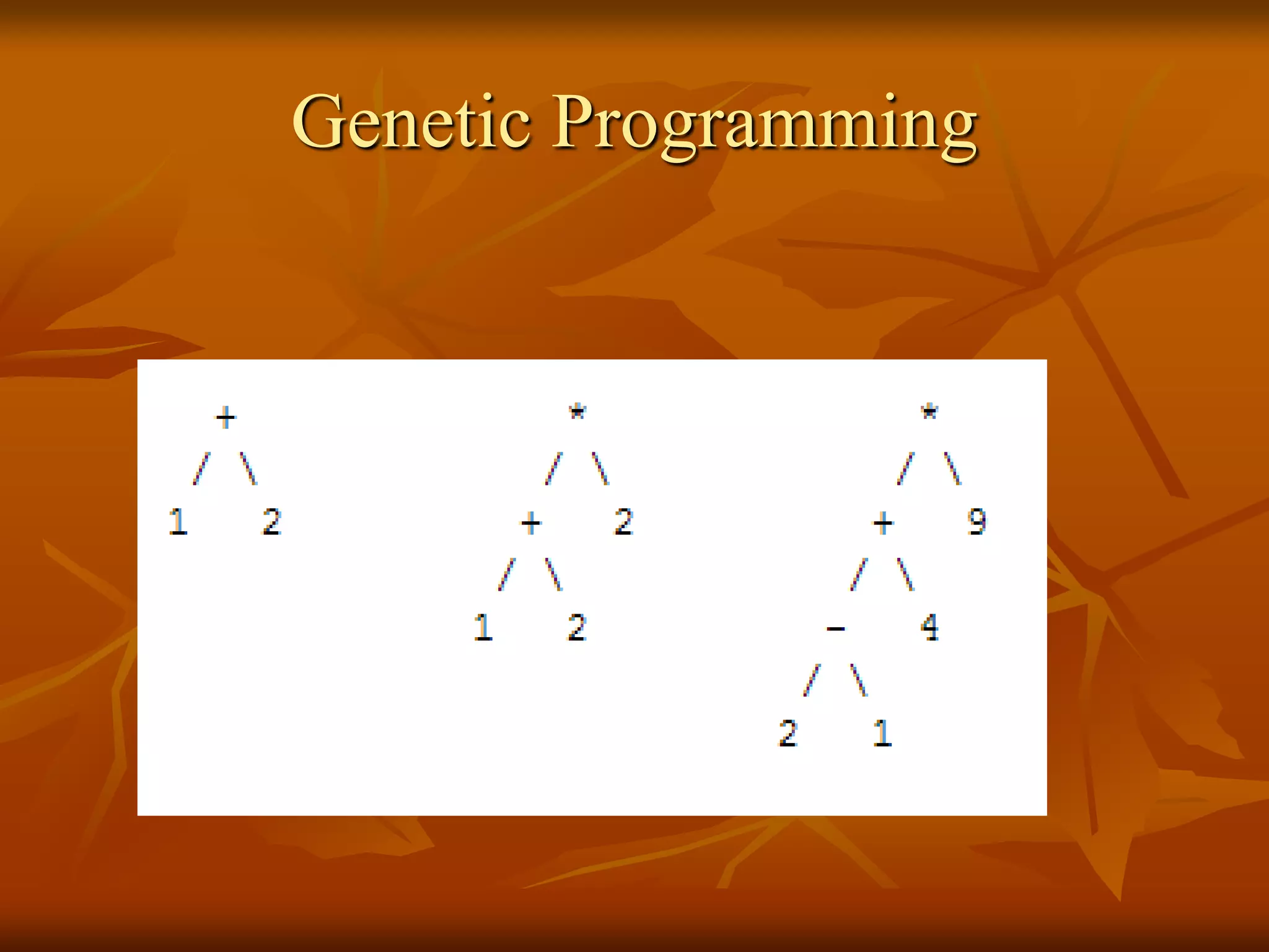 Genetic Programming
 
