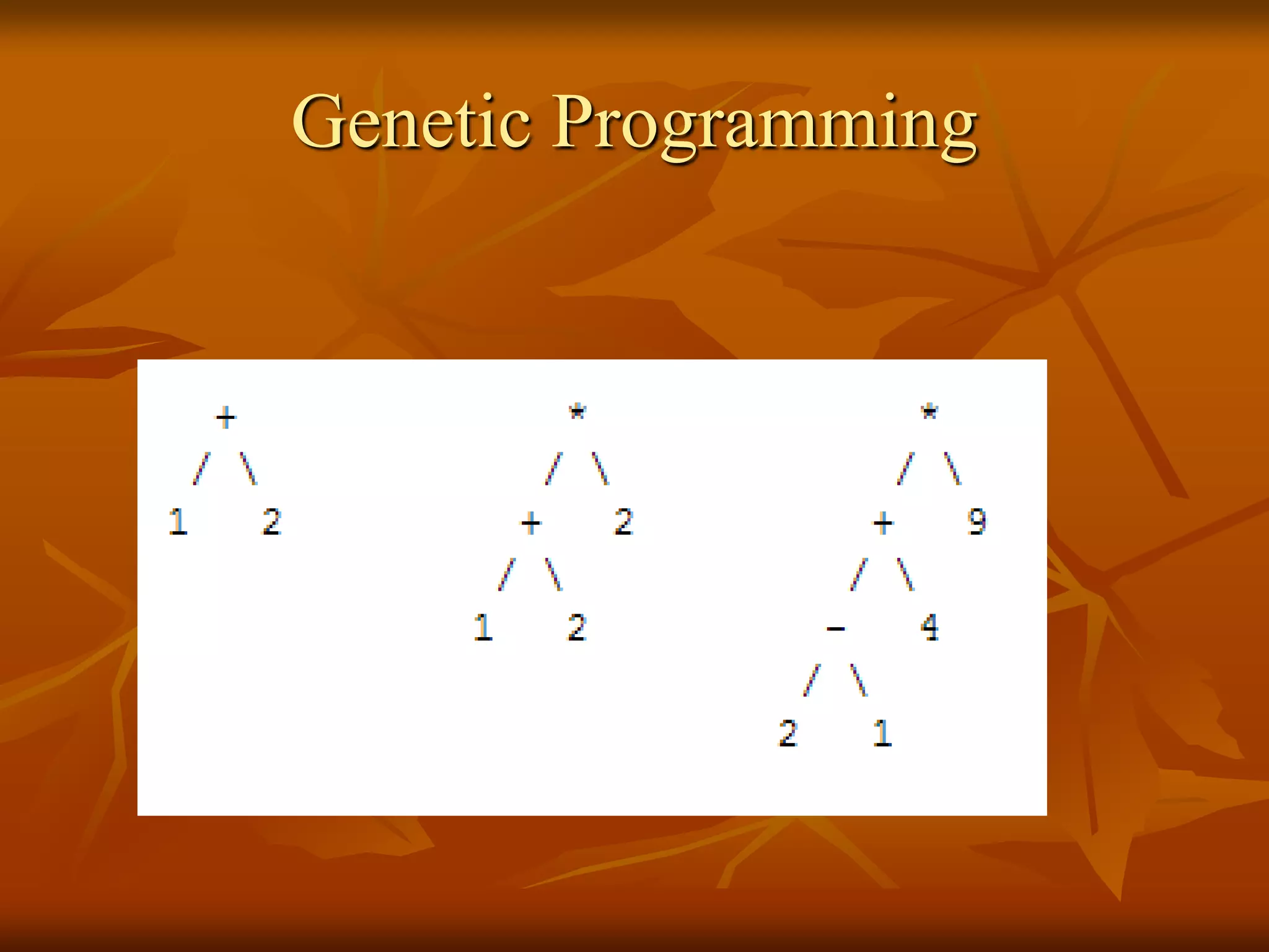 Genetic Programming
 