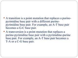 Genetic-code-and-Mutation and its typess | PPT