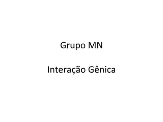 Grupo MN Interação Gênica 