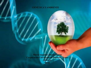 GENÉTICA Y AMBIENTE
María Angélica Durán Durán
Corporación Universitaria Iberoamericana
Biología
2020
 