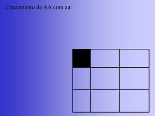 Cruzamento de AA com aa:
 