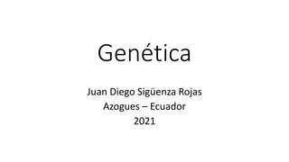 Genética
Juan Diego Sigüenza Rojas
Azogues – Ecuador
2021
 