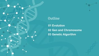Outline
01 Evolution
02 Gen and Chromosome
03 Genetic Algorithm
 