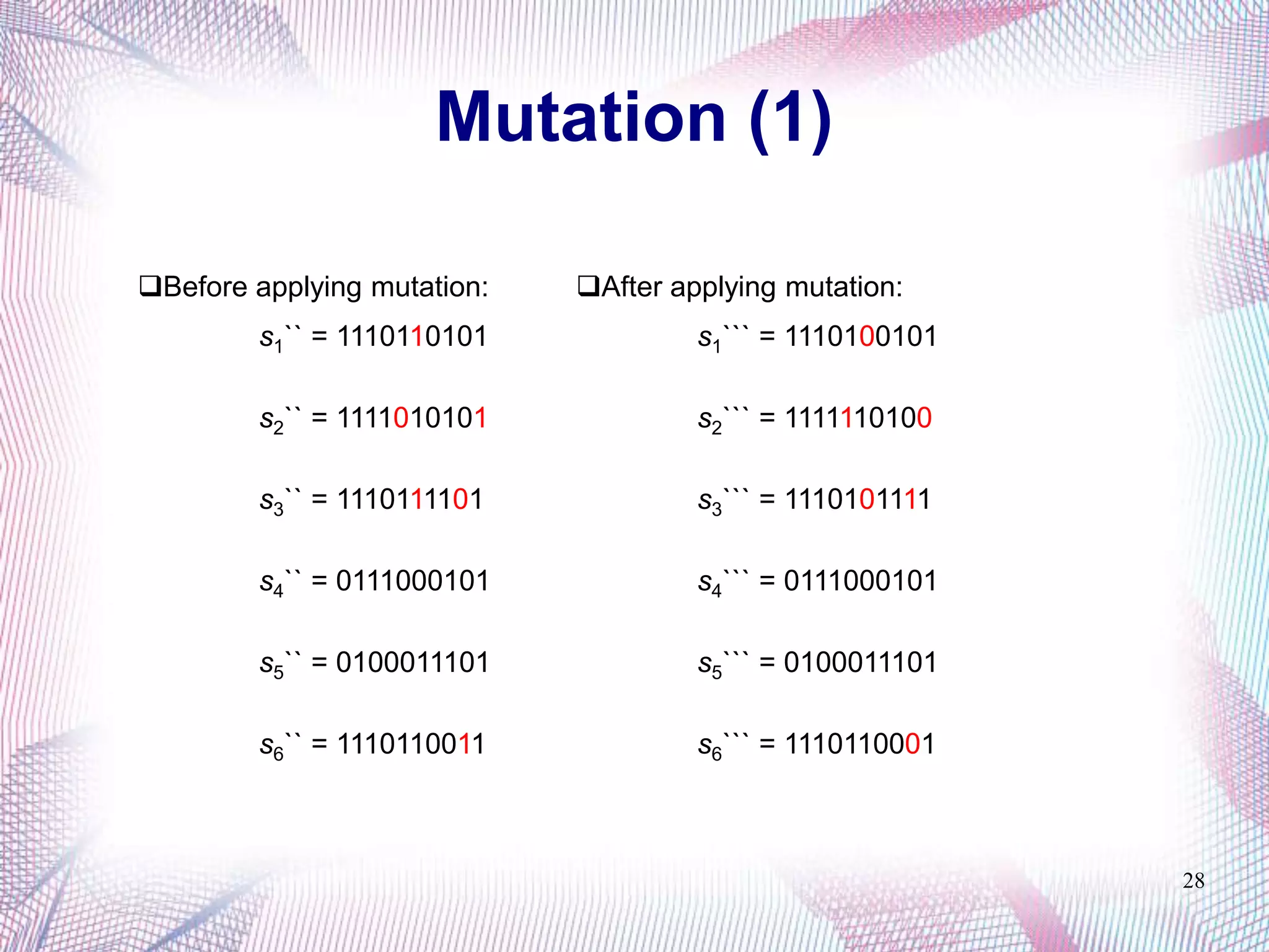 Genetic Algorithm by Example | PPT