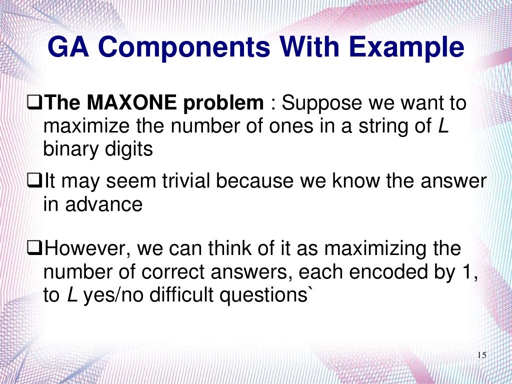 Genetic Algorithm by Example