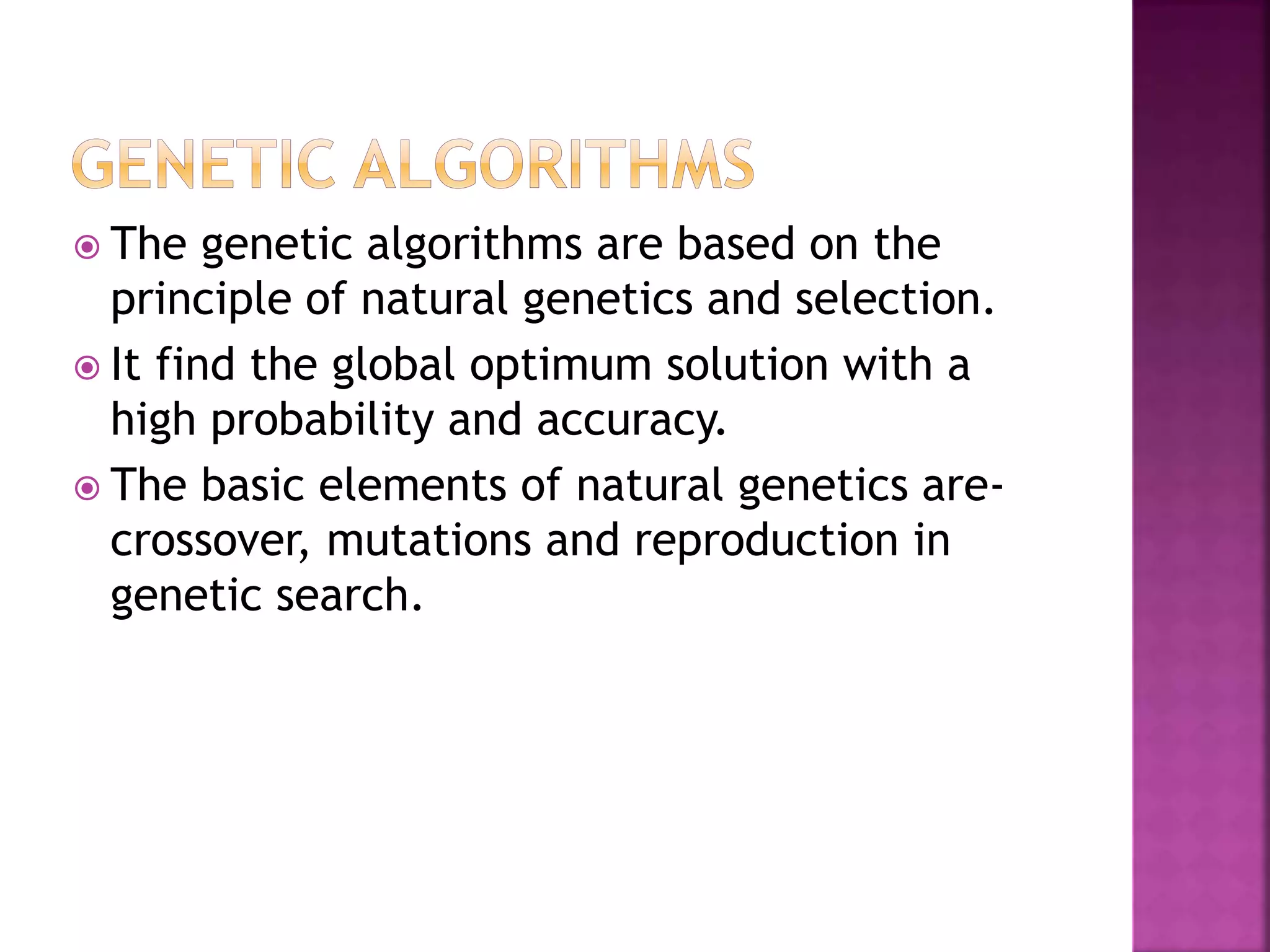 GENETIC ALGORITHM | PPTX