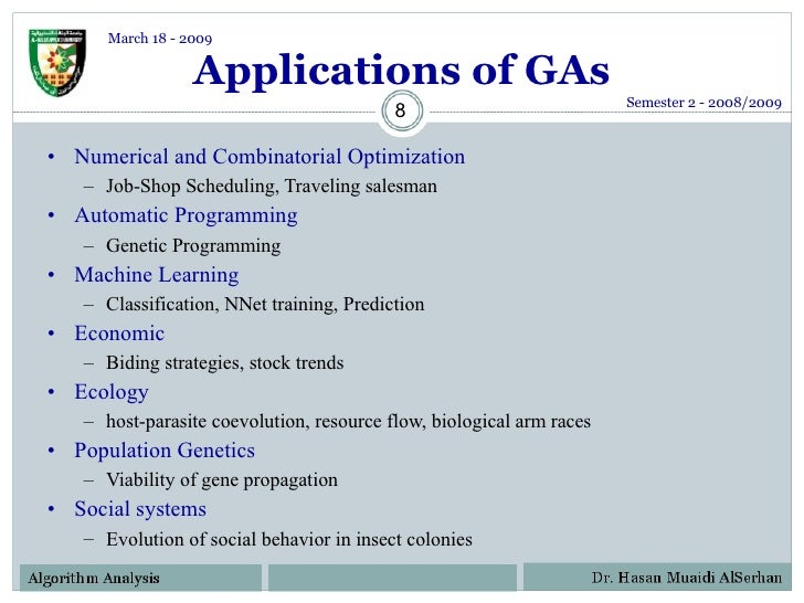 applications of genetic algorithm in machine learning