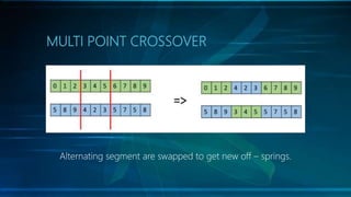 Multi Point Crossover Genetic Algorithm Genetic Algorithms : A class of Evolutionary Algorithms | PPTX