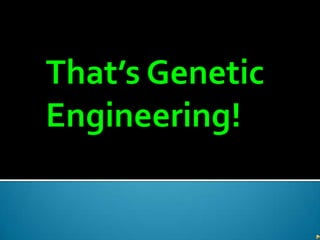 Genetically Modified Foods