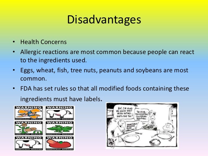 disadvantages genetically modified foods