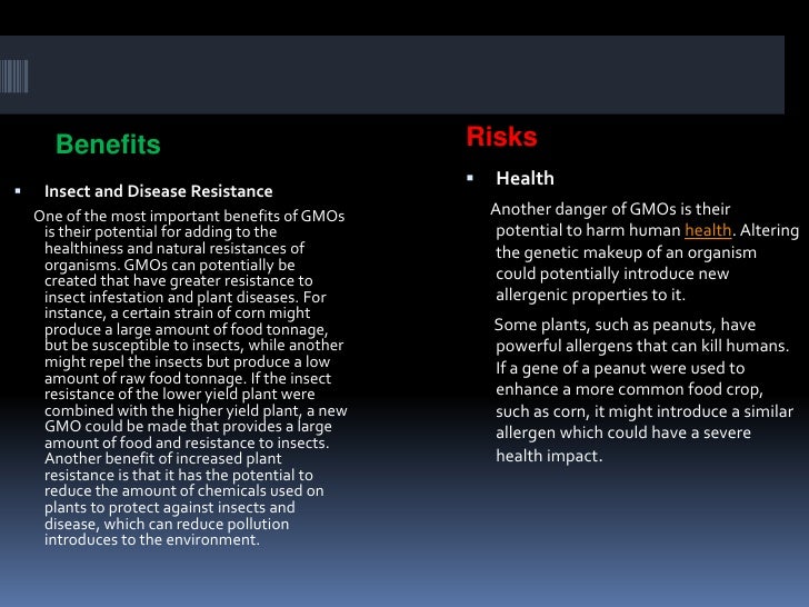 Genetically modified foods pros cons essay