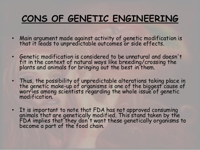 Genetic engineering disadvantages essay