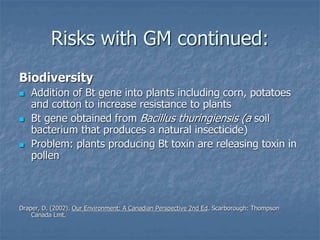 Genetically modified organisms | PPTX