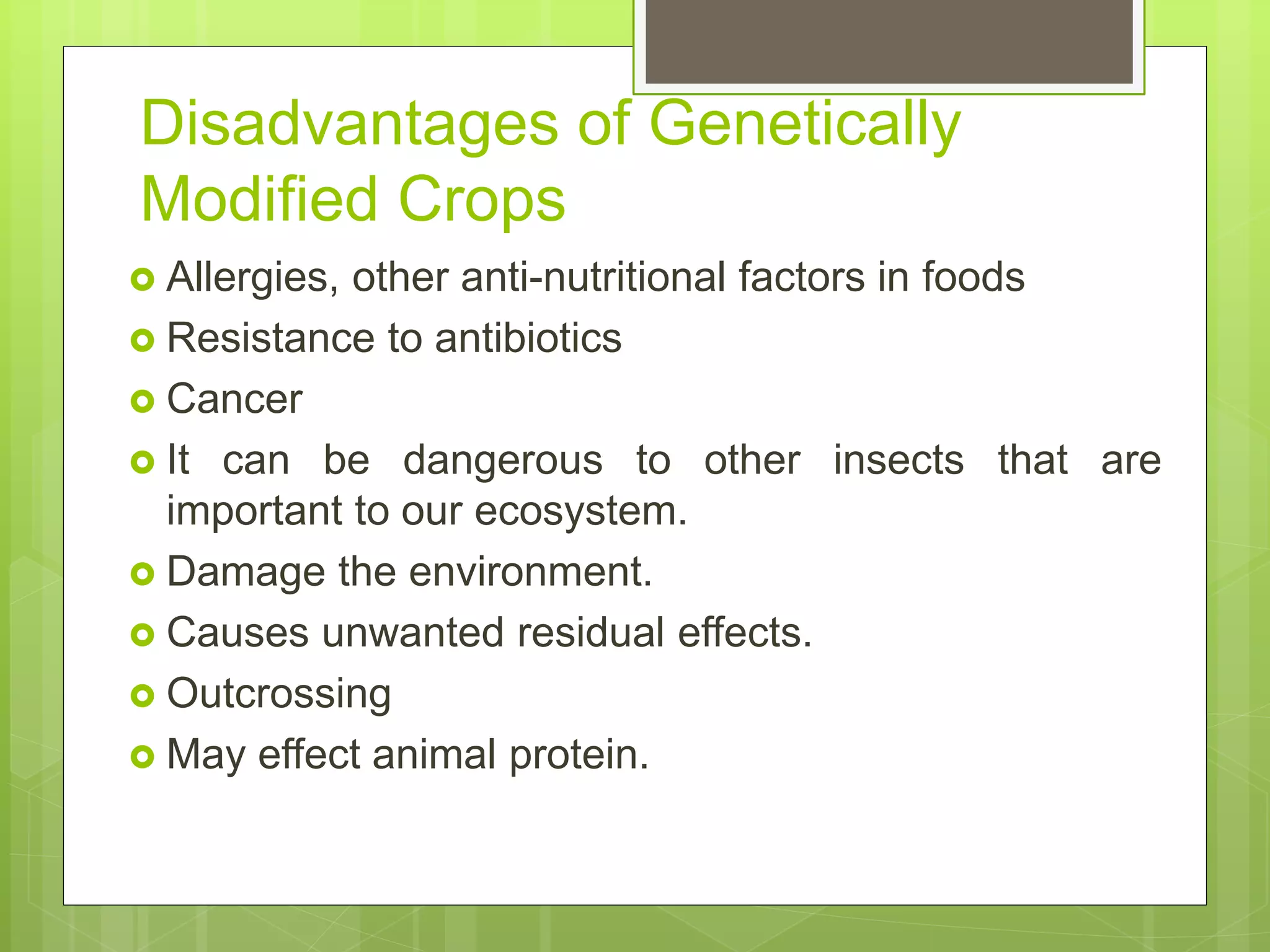 GENETICALLY MODIFIED PLANTS | PPTX