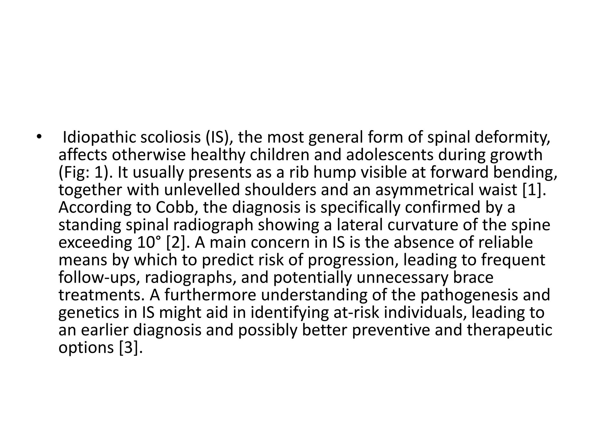 Genetic basis of idiopathic scoliosis | PPTX