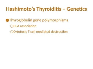 Genetic Foundations and Molecular Mechanisms of Thyroid Disorders | PPTX