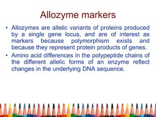 Allozyme Pattern Genetic biomarkers | PPT